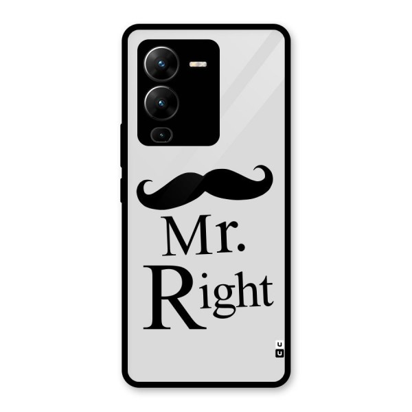 Mr. Right. Glass Back Case for Vivo V25 Pro