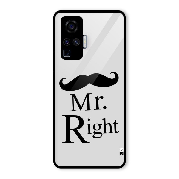 Mr. Right. Glass Back Case for Vivo X50 Pro