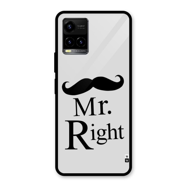 Mr. Right. Glass Back Case for Vivo Y21 2021