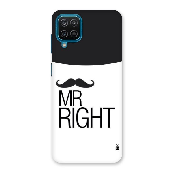 Mr. Right Moustache Back Case for Galaxy F12