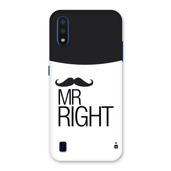 Mr. Right Moustache Back Case for Galaxy M01