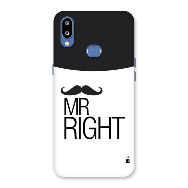 Mr. Right Moustache Back Case for Galaxy M01s