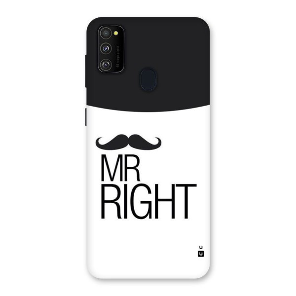 Mr. Right Moustache Back Case for Galaxy M21