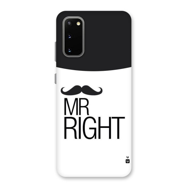 Mr. Right Moustache Back Case for Galaxy S20