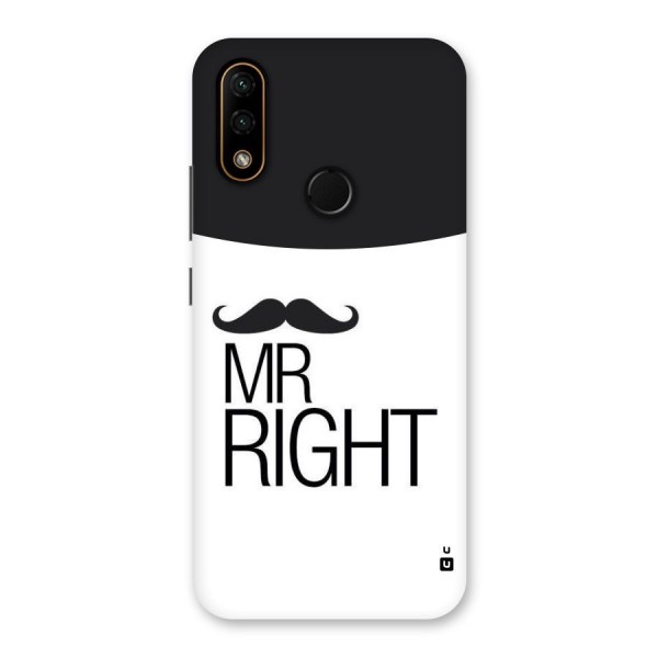 Mr. Right Moustache Back Case for Lenovo A6 Note