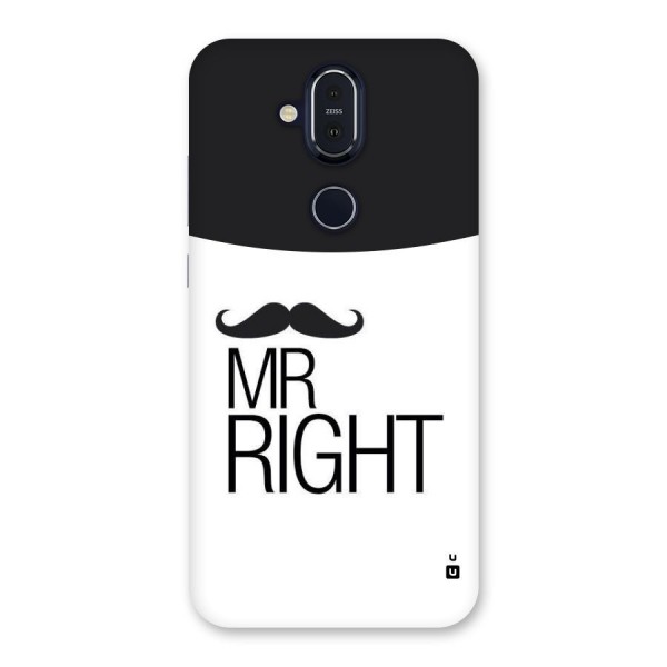 Mr. Right Moustache Back Case for Nokia 8.1