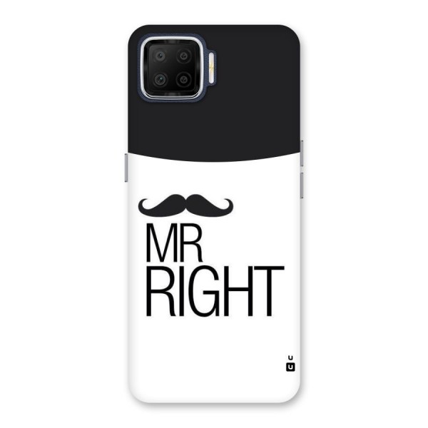 Mr. Right Moustache Back Case for Oppo F17