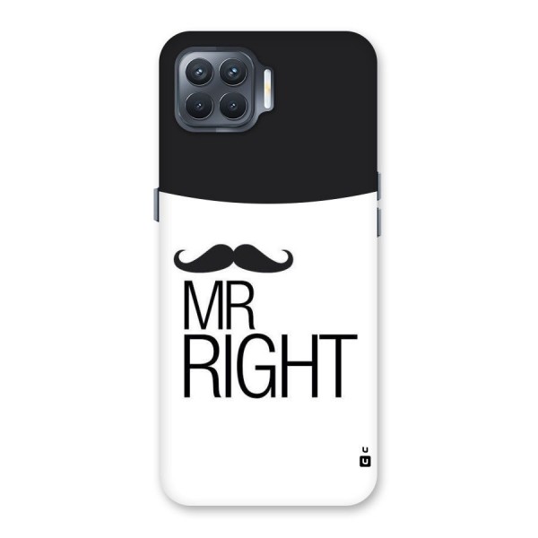 Mr. Right Moustache Back Case for Oppo F17 Pro