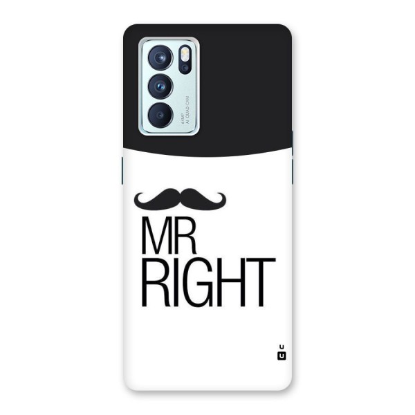 Mr. Right Moustache Back Case for Oppo Reno6 Pro 5G