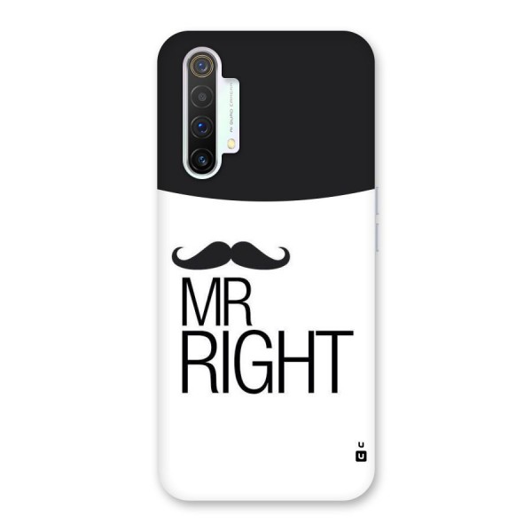 Mr. Right Moustache Back Case for Realme X3