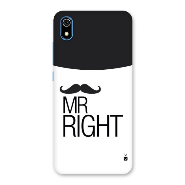 Mr. Right Moustache Back Case for Redmi 7A