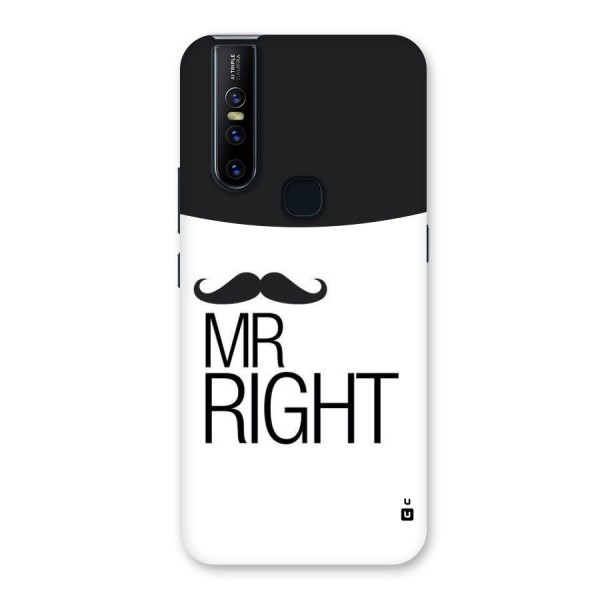 Mr. Right Moustache Back Case for Vivo V15