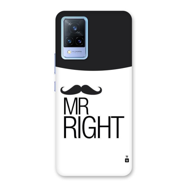 Mr. Right Moustache Back Case for Vivo V21 5G