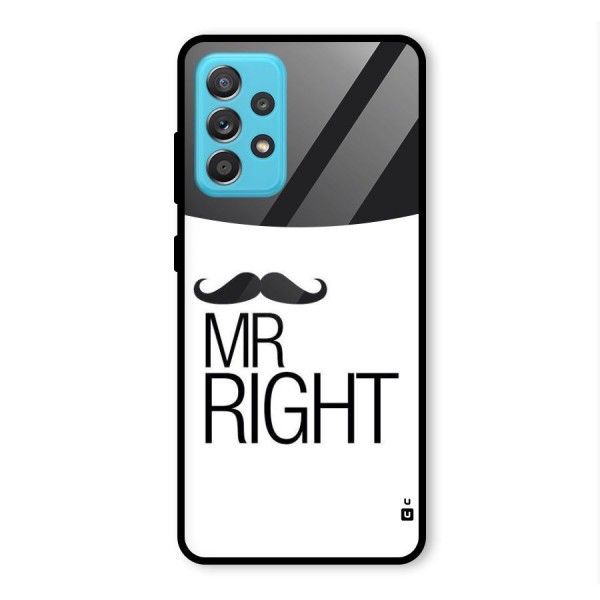 Mr. Right Moustache Glass Back Case for Galaxy A52