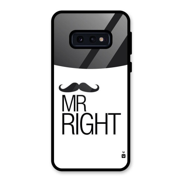 Mr. Right Moustache Glass Back Case for Galaxy S10e