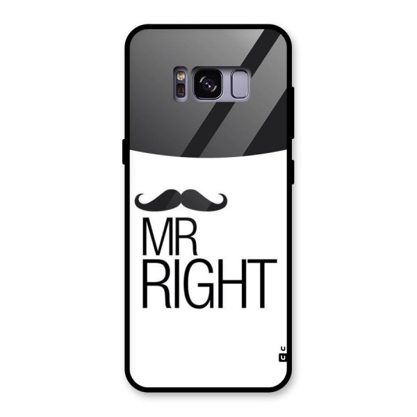 Mr. Right Moustache Glass Back Case for Galaxy S8