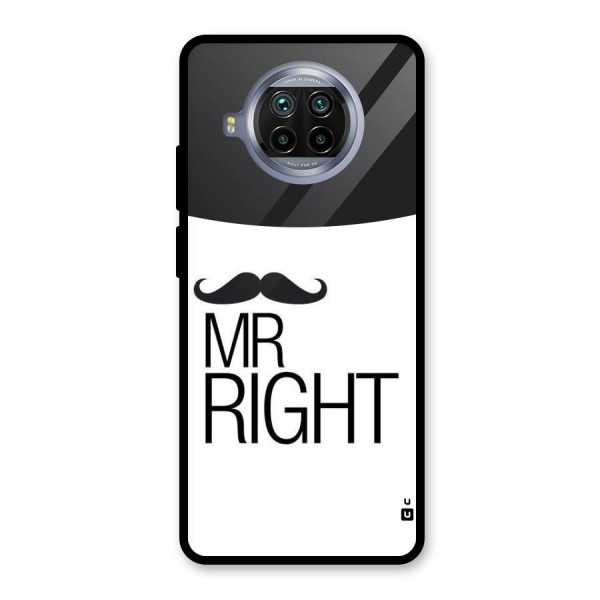 Mr. Right Moustache Glass Back Case for Mi 10i