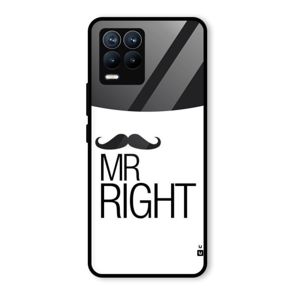 Mr. Right Moustache Glass Back Case for Realme 8