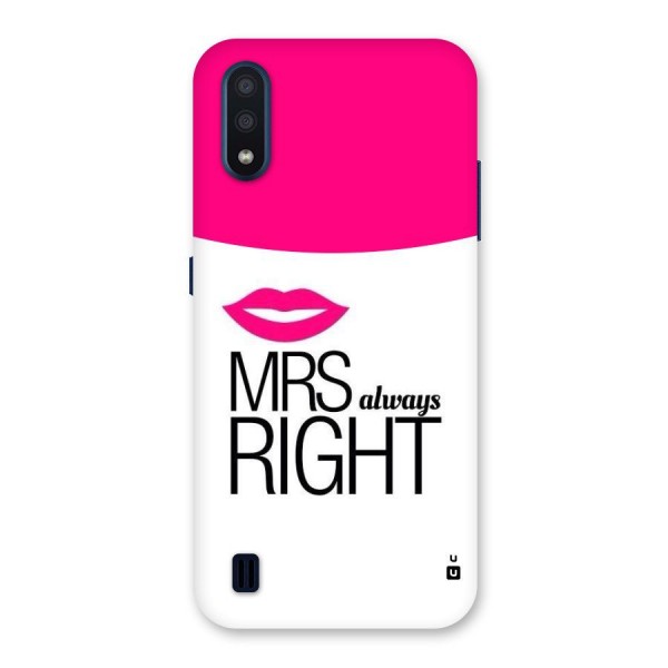 Mrs always right Back Case for Galaxy M01