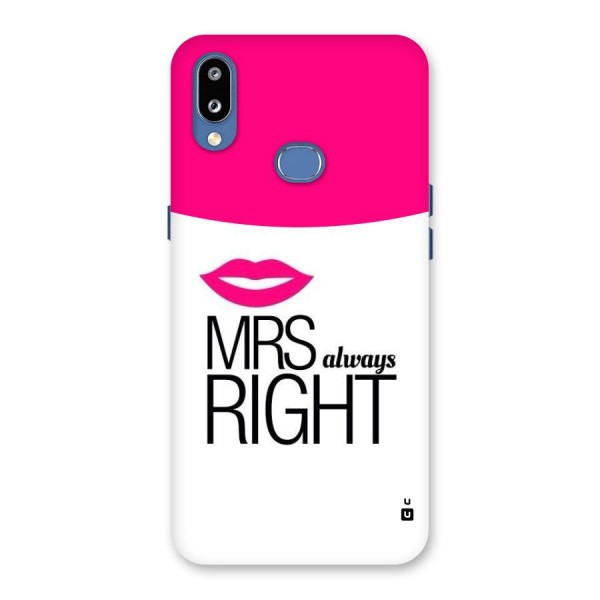 Mrs always right Back Case for Galaxy M01s