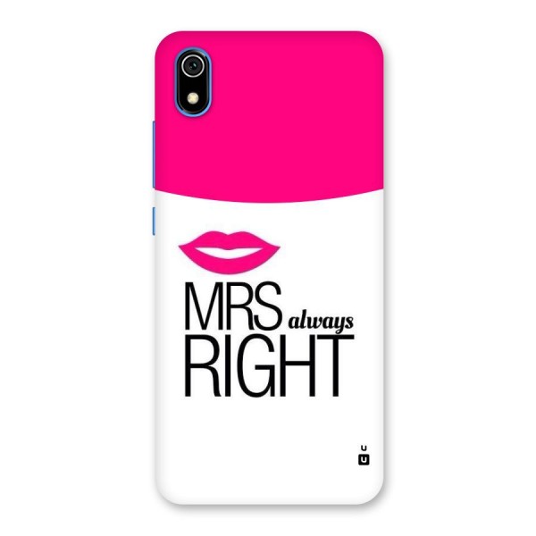 Mrs always right Back Case for Redmi 7A