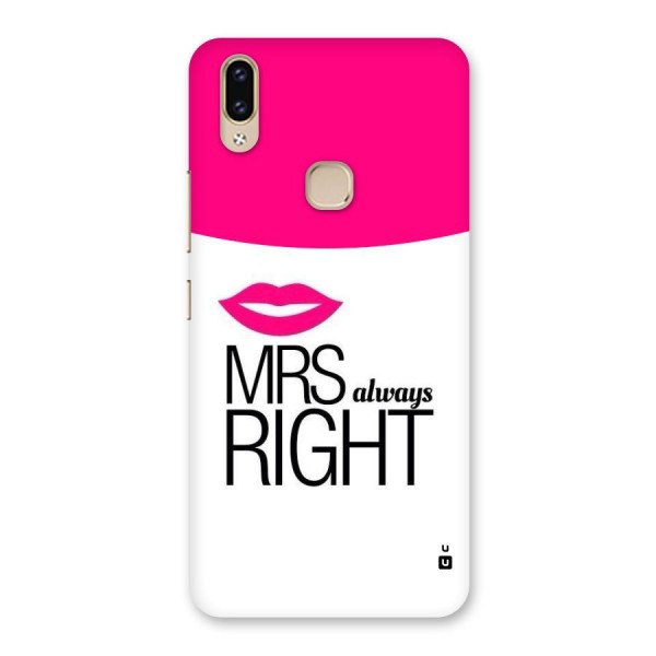 Mrs always right Back Case for Vivo V9