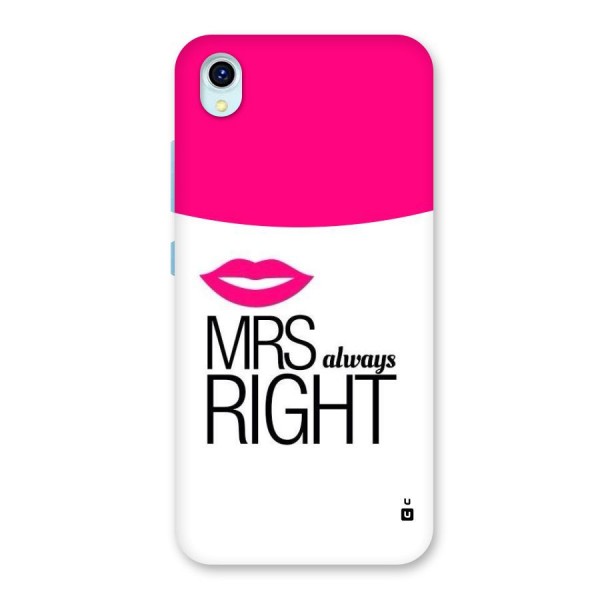 Mrs always right Back Case for Vivo Y1s