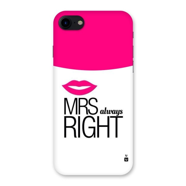 Mrs always right Back Case for iPhone SE 2020