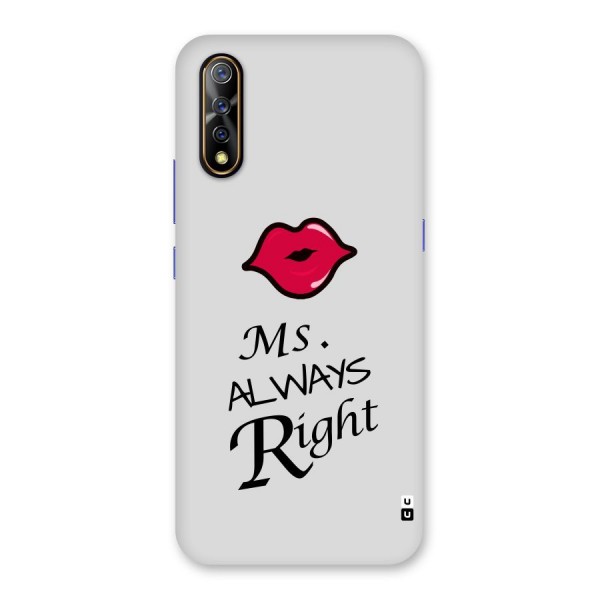 Ms. Always Right. Back Case for Vivo Z1x