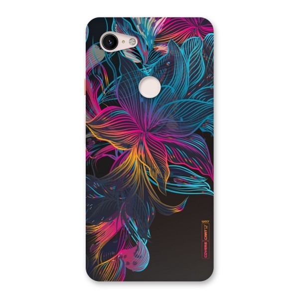 Multi-Colour Flowers Back Case for Google Pixel 3 XL