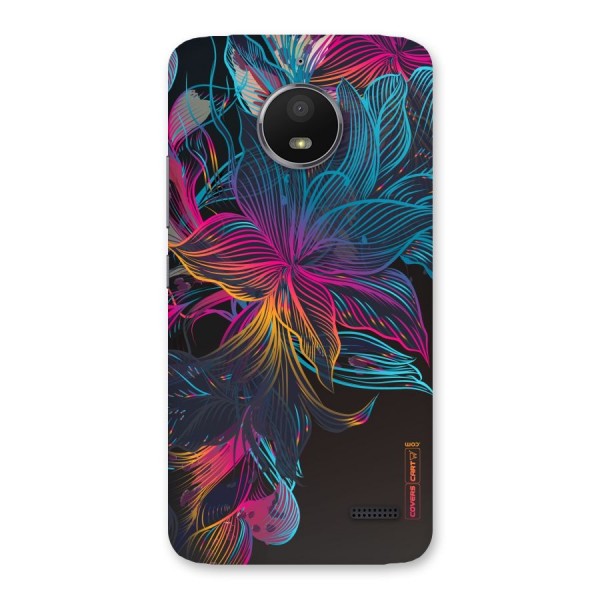 Multi-Colour Flowers Back Case for Moto E4