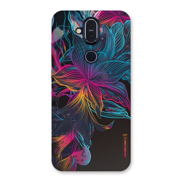 Multi-Colour Flowers Back Case for Nokia 8.1