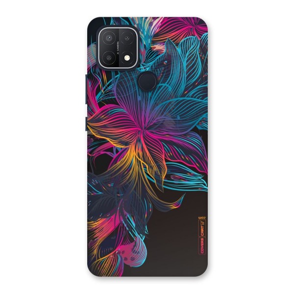 Multi-Colour Flowers Back Case for Oppo A15