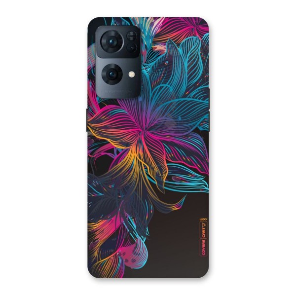 Multi-Colour Flowers Back Case for Oppo Reno7 Pro 5G