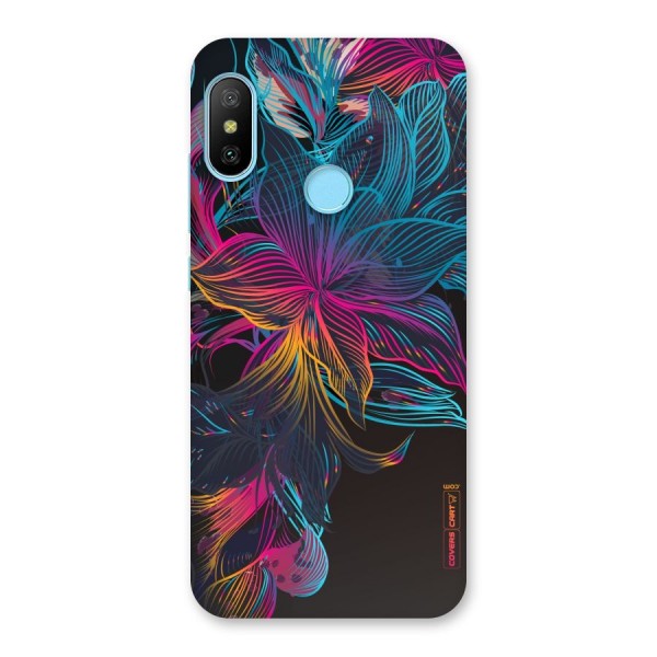 Multi-Colour Flowers Back Case for Redmi 6 Pro