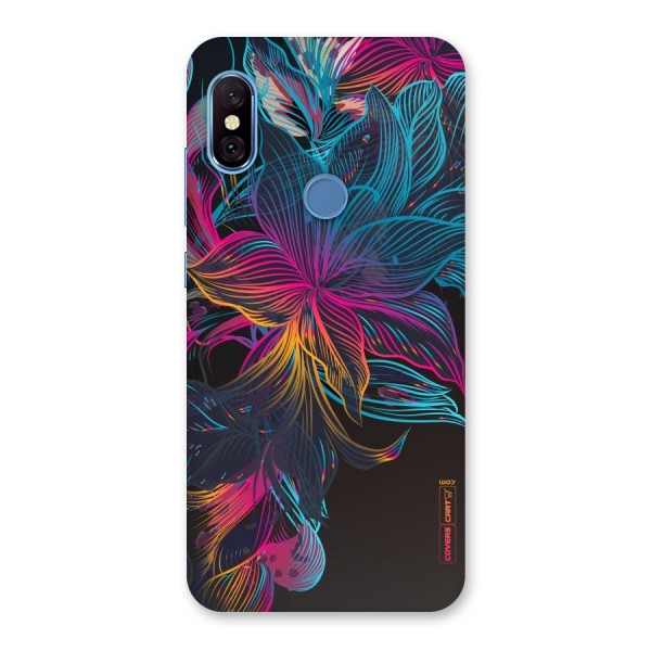 Multi-Colour Flowers Back Case for Redmi Note 6 Pro