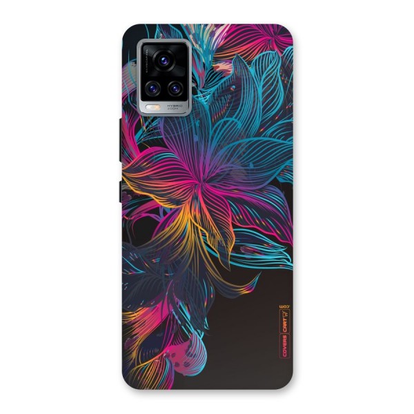 Multi-Colour Flowers Back Case for Vivo V20 Pro