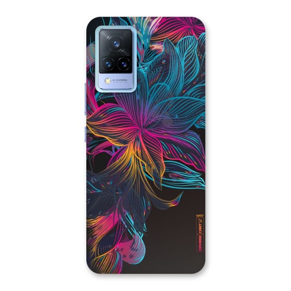 Multi-Colour Flowers Back Case for Vivo V21 5G