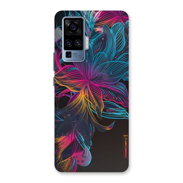 Multi-Colour Flowers Back Case for Vivo X50 Pro