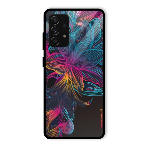 Multi-Colour Flowers Glass Back Case for Galaxy A53 5G