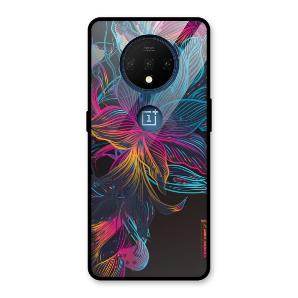 Multi-Colour Flowers Glass Back Case for OnePlus 7T