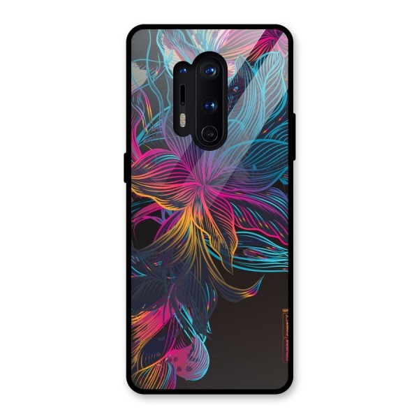 Multi-Colour Flowers Glass Back Case for OnePlus 8 Pro