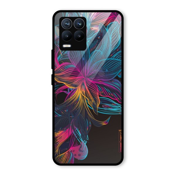 Multi-Colour Flowers Glass Back Case for Realme 8 Pro