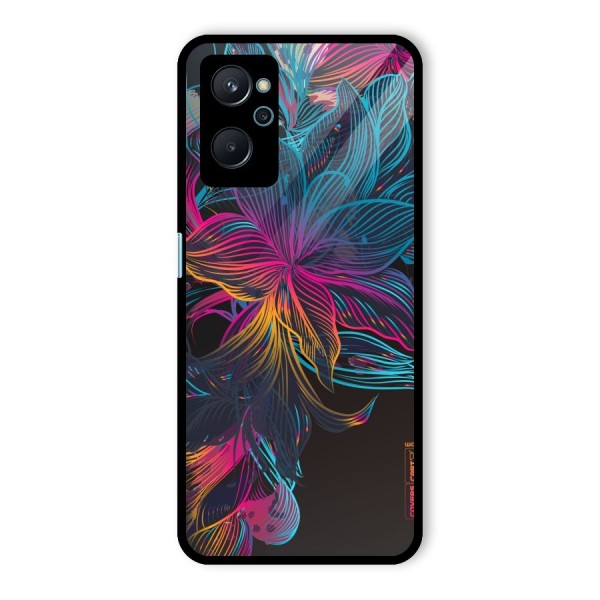 Multi-Colour Flowers Glass Back Case for Realme 9i