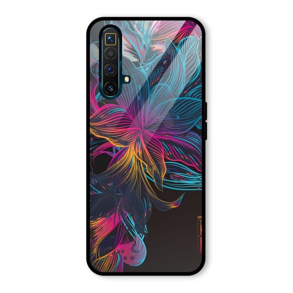 Multi-Colour Flowers Glass Back Case for Realme X3 SuperZoom