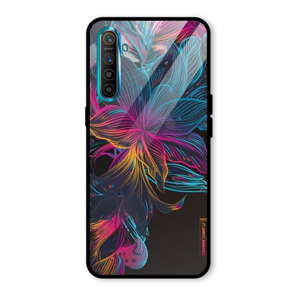 Multi-Colour Flowers Glass Back Case for Realme XT