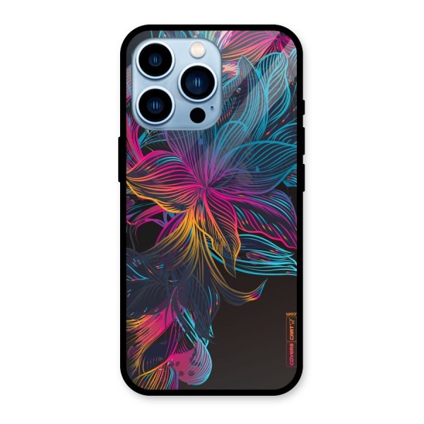 Multi-Colour Flowers Glass Back Case for iPhone 13 Pro