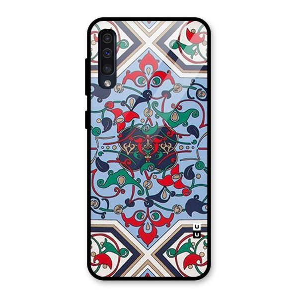 Multi Block Pattern Glass Back Case for Galaxy A50s