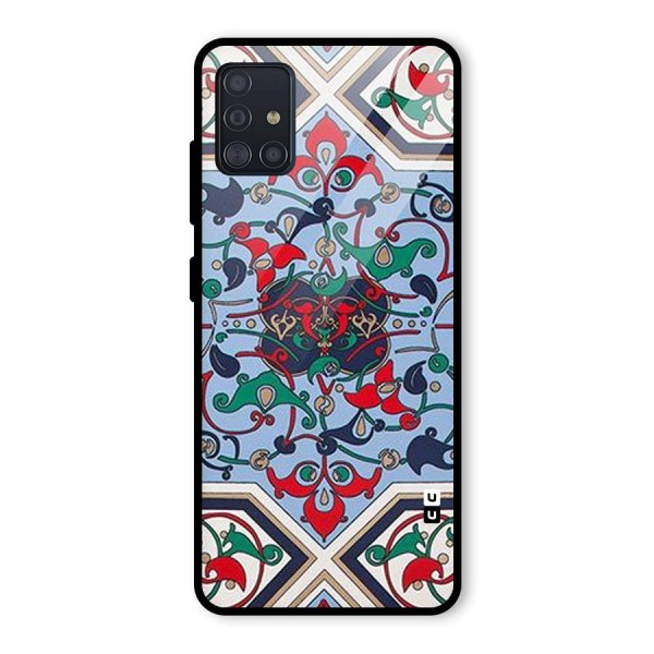 Multi Block Pattern Glass Back Case for Galaxy A51