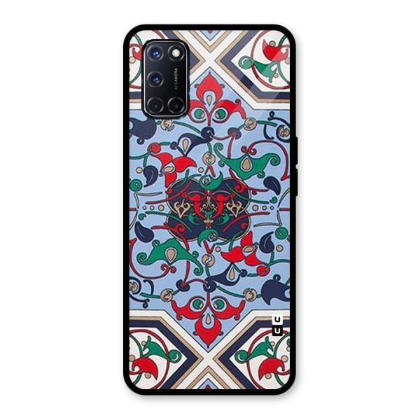 Multi Block Pattern Glass Back Case for Oppo A52